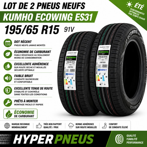 Lot pneus 195 r15 - 2, 195/65