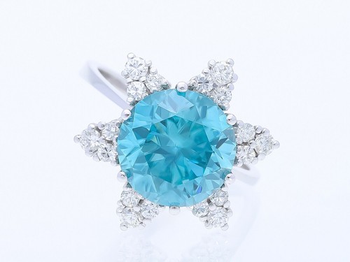 Bague vintage zircon brillant - zircon,