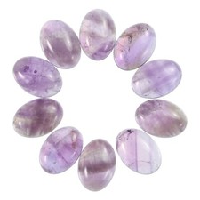 Pierre Ovale Plat Ovale Agate Perles 14 x 10mm DIY (Pcs 10, Violet clair)
