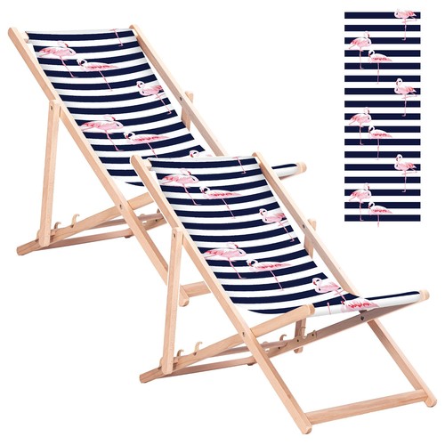 Chaise longue plage - 2x, de