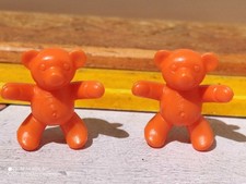 PLAYMOBIL x2 TEDDY OURS ORANGE