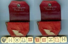 Marine marchande - Compagnie générale transatlantique jeu de dés publicitaire