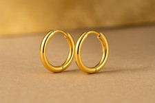 Créoles plaqué or 18mm -