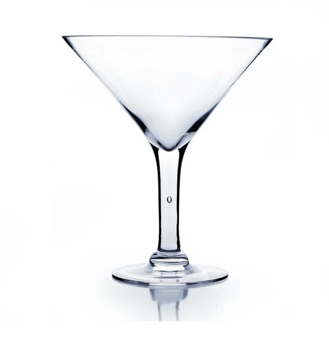 Martini glass floral vase - glass,