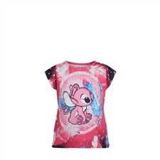 Neuf : T-shirt Fille Stitch & Angel Rose (2-12 Ans) ✨