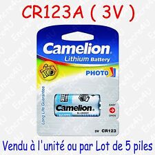 Pile Photo Lithium CR17345 123 CR123A DL123 CR123 EL123AP 3V ( x 1 ou x 5 )