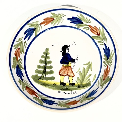 Assiette signé faience - assiette, hb