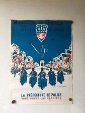 LUC MARIE BAYLE - POLICE NATIONALE - AFFICHE ORIGINALE -VINTAGE 1960- 56 x 76 cm