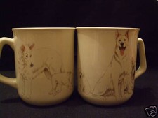 1 Tasse / Mug - motif  Chien - BERGER BLANC