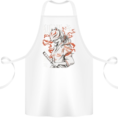 Tablier coton kitsune - tablier,