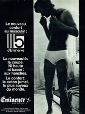  publicité Advertising 0722 1970  slip homme Eminence 115 sous vetements