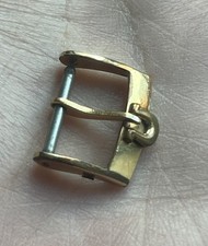 VINTAGE BOUCLE OMEGA PLAQUE OR 16 MM @ OMEGA BUCKLE 16 MM @ 100% ORIGINALE