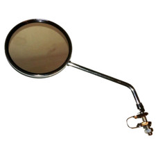 rétroviseur rond chromé pour solex et mobylette à collier tige de 9mm