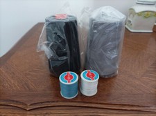 Lot 2 cônes de fil à coudre neufs + 2 bobines fil TBE