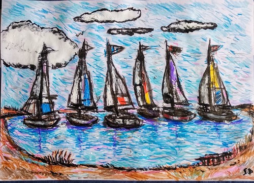 Tableau bateaux voiliers - tableau,