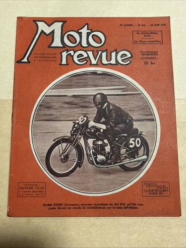 Moto revue 37é année n - moto, revue.