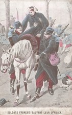 CP SIGNEE BOELY SOLDATS FRANCAIS SAUVANT LEUR OFFICIER - 13087