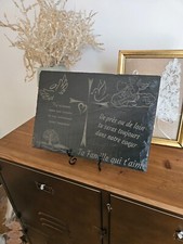 Plaque funéraire en ardoise