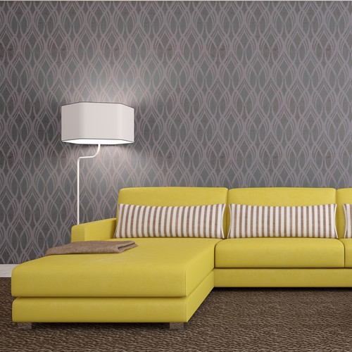Motif allover pochoir vivienne - motif,