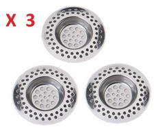 Filtre grille d'évier en inox 3 pièces Ø 7cm
