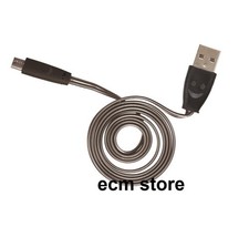 be MIX Câble de charge micro USB plat et lumineux NOIR 1 m câble plat 1 pc/CMP