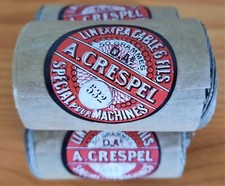 Lot de 4 bobines de fils de lin extra cablé 6fils  A.CRESPEL N° 532 sp. machine