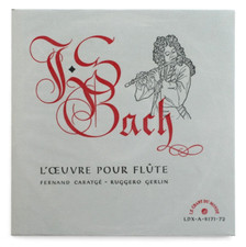 FERNAND CARATGE J.S.Bach flute sonatas french Le chant du monde LDX A-8171/72 LP