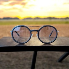 LUNETTES DE SOLEIL VINTAGE MAX MARA MM OBLO RONDES EN MÉTAL 49/21 #273