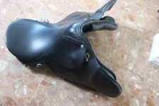 Selle de cheval ou poney pour ENFANT en cuir EQUITATION equestre