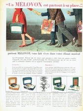 Publicité Advertising 097 1958  éléctrophine Melovox tourne disques
