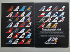 1980'S PUB AIRBUS A300 A310 A320 TAILS PIA MEA AIR AFRIQUE SABENA TOA VASP AD
