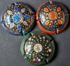 Lot 3 CAPSULES générique BIJOUX - PLAQUE DE MUSELET CHAMPAGNE