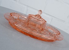 chicce verre rosé snack bol avec couvercle vintage années 1970