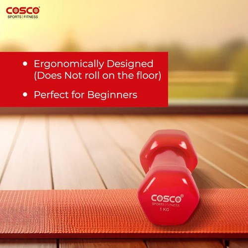 Cosco hexagonal vinyl dumbell - vinyl,