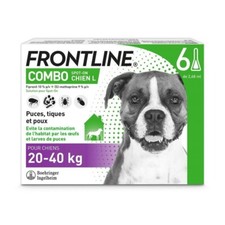FRONTLINE Plus Spot On Pour Chien de 20 à 40 Kilos - Puces Tiques et Poux