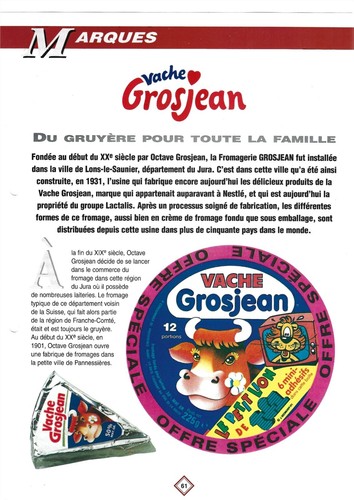 Publicite vache grosjean - grosjean, sur