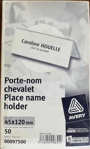 Porte nom chevalet - 45, x