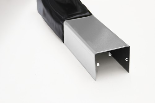 Aluminium profil 2mm rail - u,
