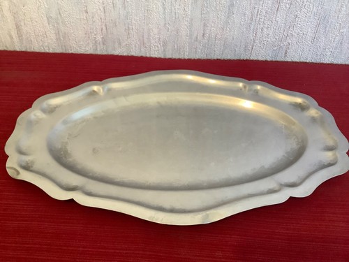 Plat service ovale en inox - "plat,