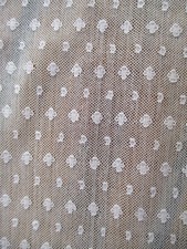 coupon de tulle de coton brodé ancien (1900)