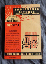 Collection LES LIVRES JAUNES N° 23 - Tapisserie Literie, Sièges Sommiers Matelas