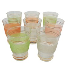 LOT DE 8 VERRES GRANITé