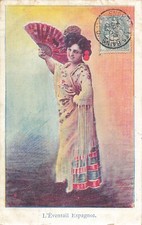 CP ILLUSTREE EVENTAIL ESPAGNOL