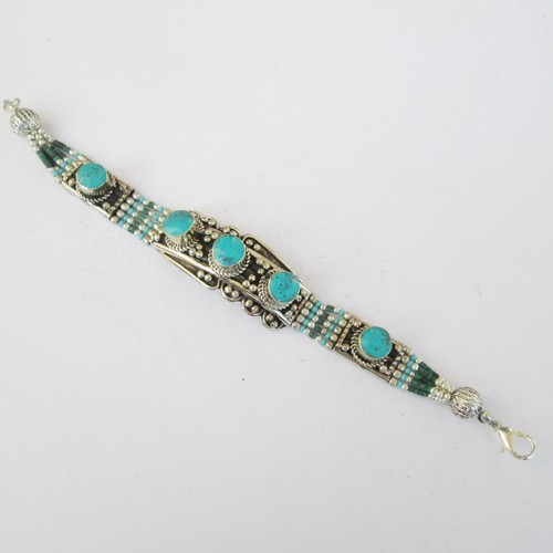 Bracelet turquoise véritable - turquoise,