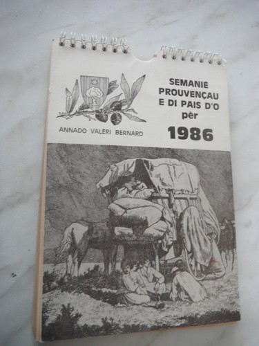 Calendrier provencal semanie - calendrier,