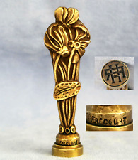 FRECOURT Maurice (1890-1961) SCEAU CACHET BRONZE Doré Cyclamen French Seal 1920