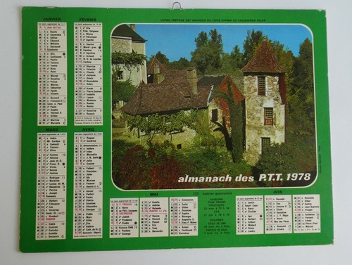 1978 almanach ptt - 1978, de