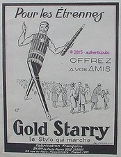 PUBLICITE GOLD STARRY LE STYLO