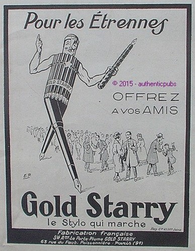 Publicite gold starry stylo - gold,