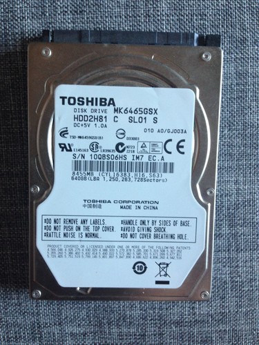 640 sata toshiba mk6465gsx - gb,
